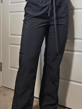 Grey Women's Cargo Scrub Pants